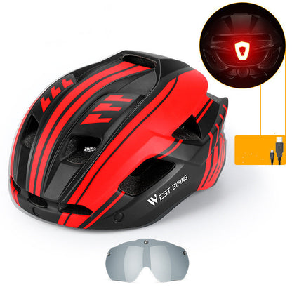 Cycling Helmet Integrated with Goggles