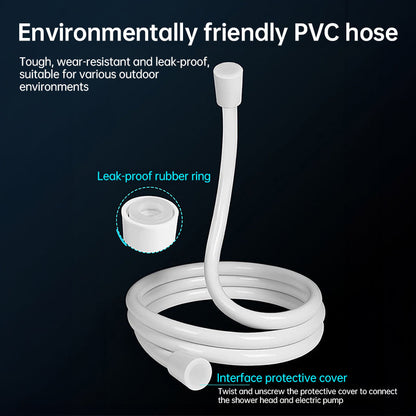Upgraded Rechargeable Electric Camping Shower Pump with Smart Digital Display