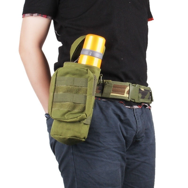 Outdoor Water Bottle Pouch Waist Bag Multifunction Pockets EDC Gear Camping Hiking Riding