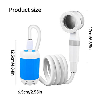 Upgraded Rechargeable Electric Camping Shower Pump with Smart Digital Display