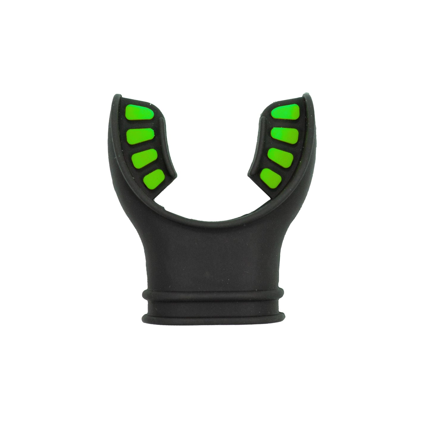 Black Silicone Octopus Snorkel Mouthpiece Color Tab & Regulator Tie