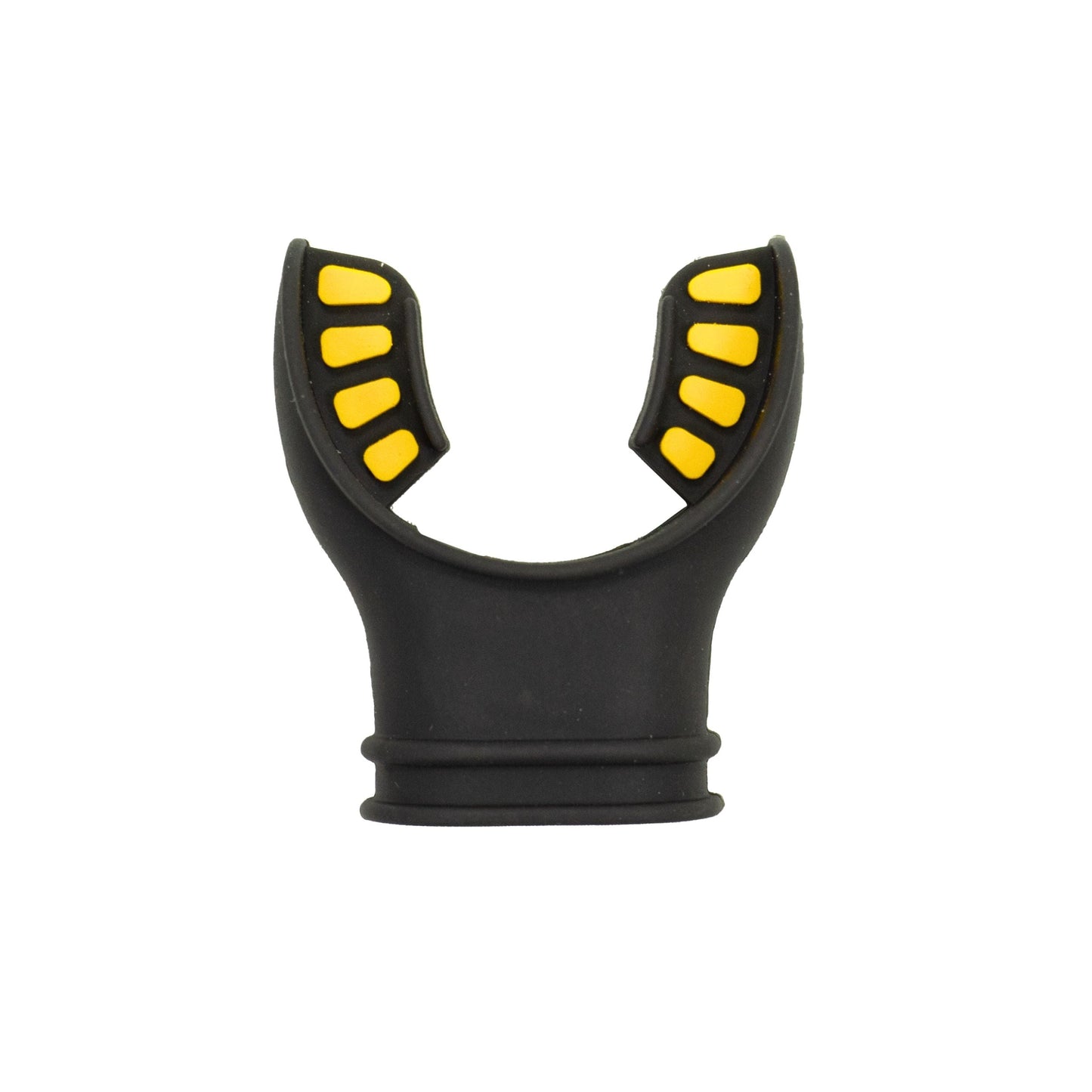 Black Silicone Octopus Snorkel Mouthpiece Color Tab & Regulator Tie