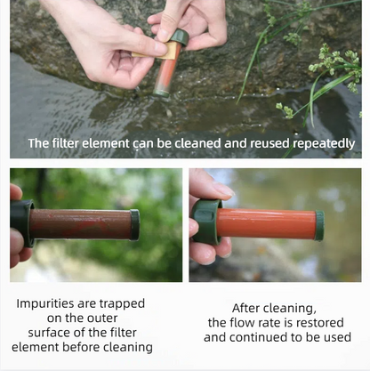 Outdoor water purifier, wilderness survival emergency rescue water filter