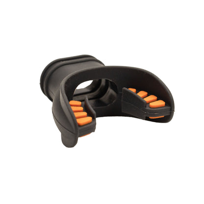 Black Silicone Octopus Snorkel Mouthpiece Color Tab & Regulator Tie