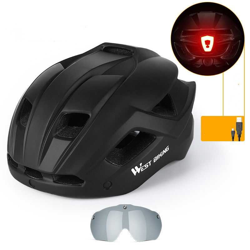 Cycling Helmet Integrated with Goggles