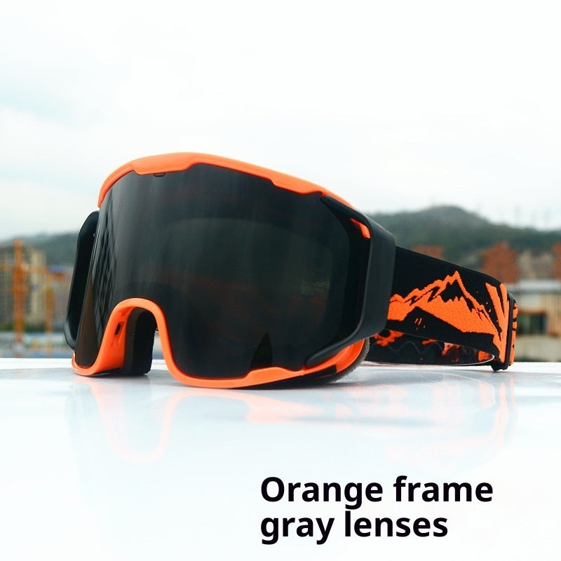Double-layer Anti-fog Full Real Film Ski Goggles