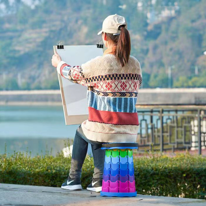 400lbs Capacity Heavy - Duty Folding Stool. Collapsible.