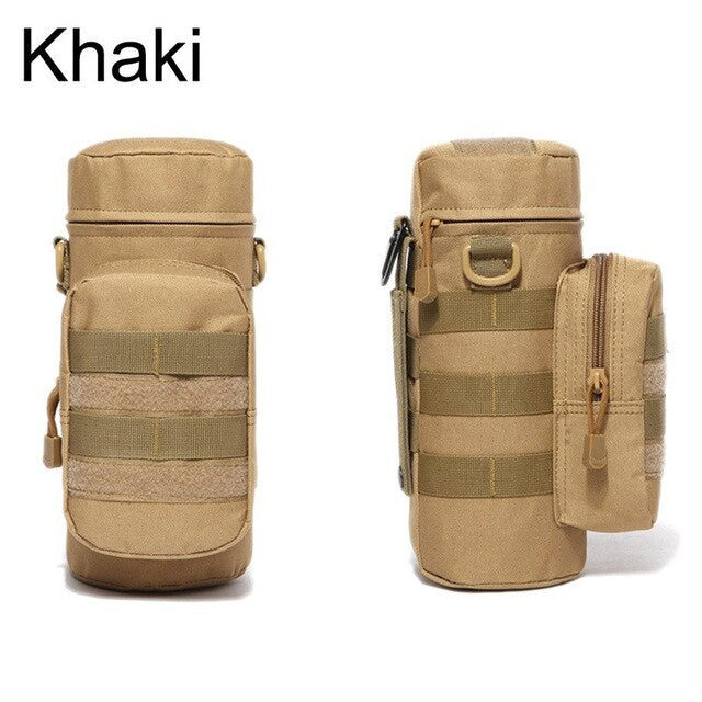 Outdoor Water Bottle Pouch Waist Bag Multifunction Pockets EDC Gear Camping Hiking Riding