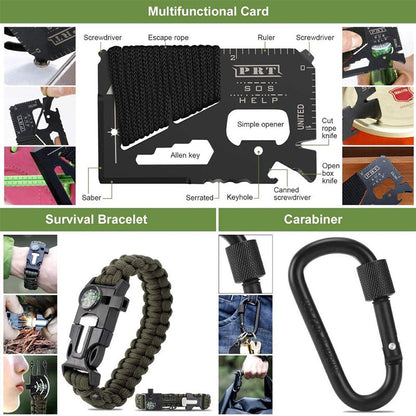 Military-grade outdoor travel survival kit