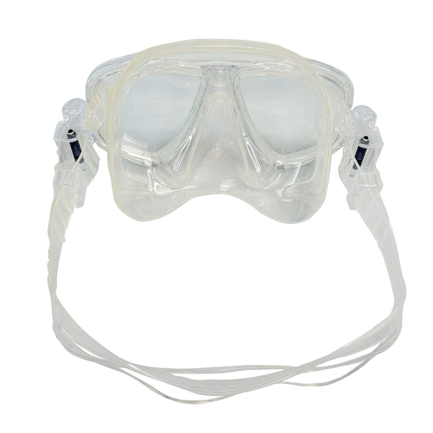 Translucent Blue/Clear Silicone RX Farsighted Gauge Reader Lenses Dive/Snorkeling Mask