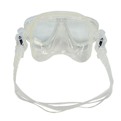 Translucent Blue/Clear Silicone RX Farsighted Gauge Reader Lenses Dive/Snorkeling Mask