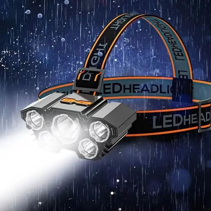 5 LED Headlamp High Lumens Super Bright Outdoor Headlight
