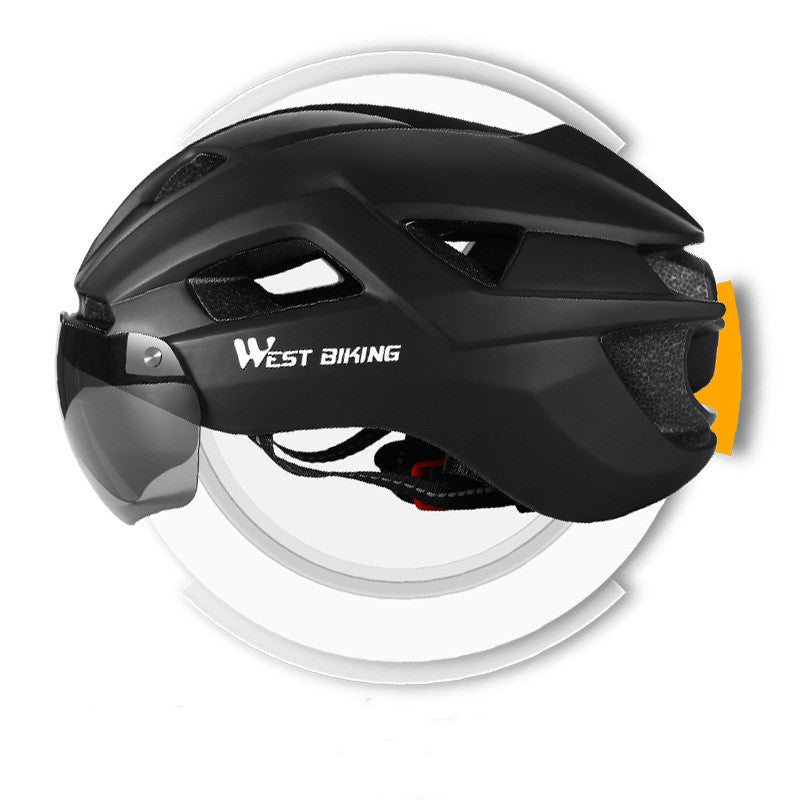 Cycling Helmet Integrated with Goggles