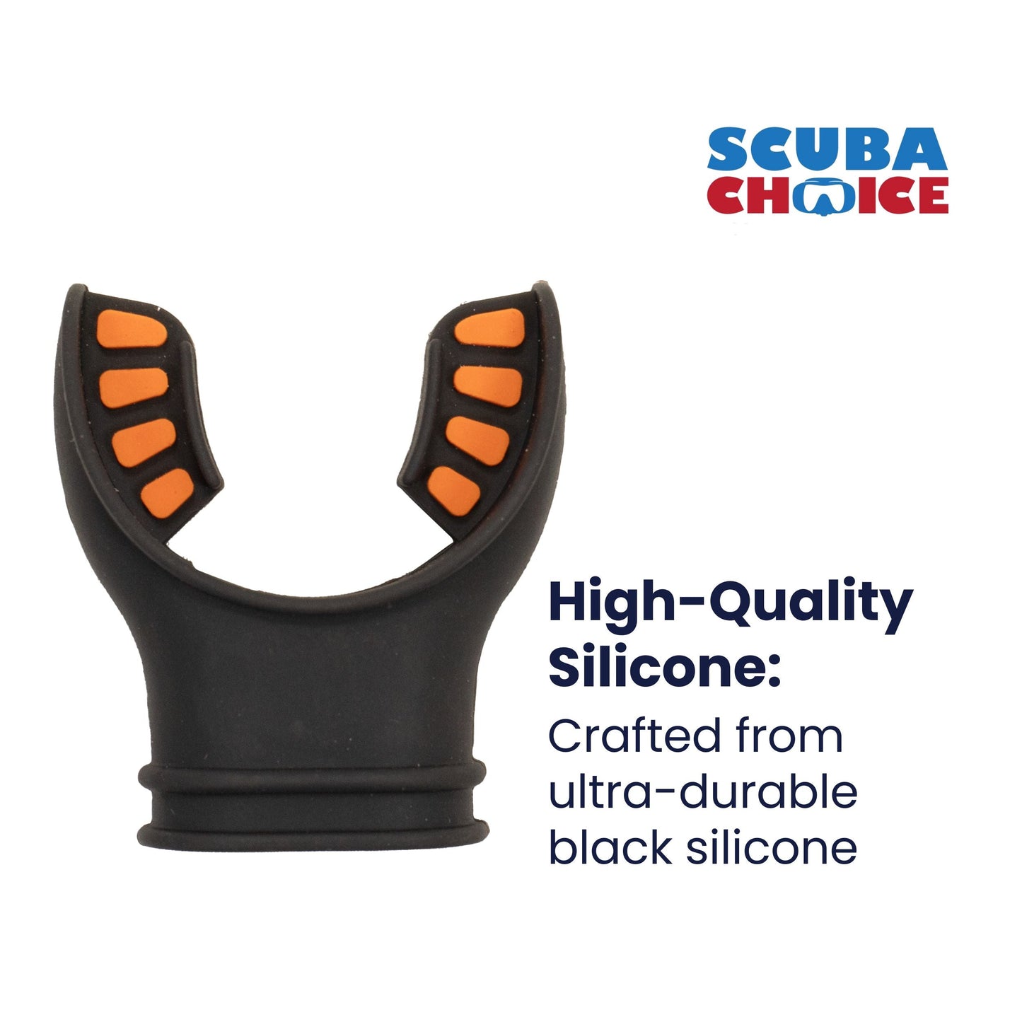 Black Silicone Octopus Snorkel Mouthpiece Color Tab & Regulator Tie