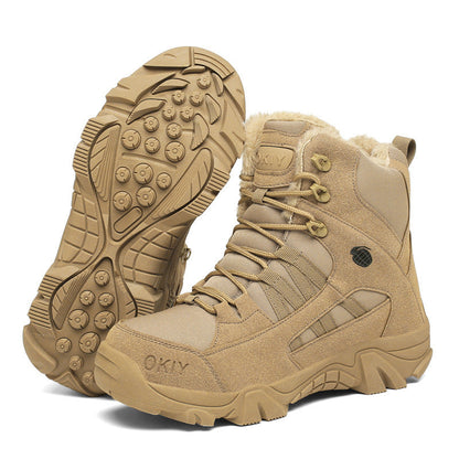 Men's Winter Camping Fleece-lined Warm Snow Outdoor Climbing Boots