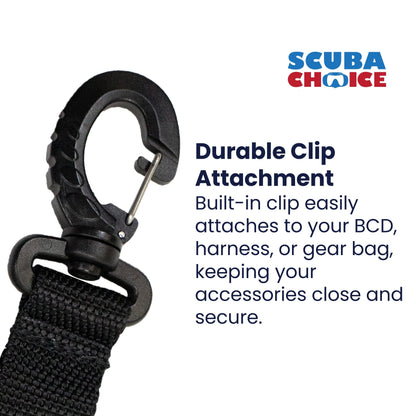 Scuba Diving Coil Camera Lanyard Clip & QB Buckles