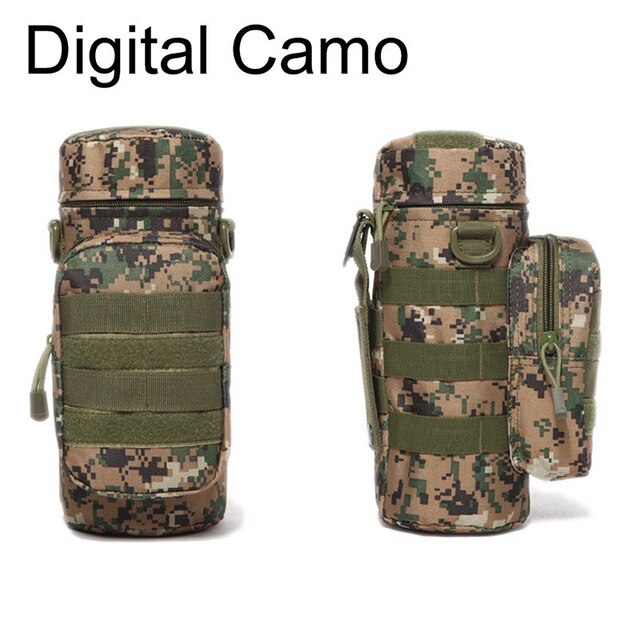 Outdoor Water Bottle Pouch Waist Bag Multifunction Pockets EDC Gear Camping Hiking Riding
