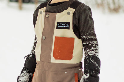Waterproof Snow bib for youth and toddlers