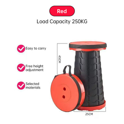 400lbs Capacity Heavy - Duty Folding Stool. Collapsible.