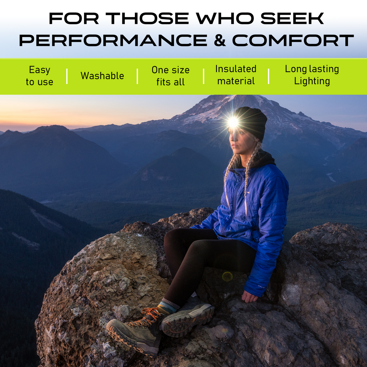 POWERCAP 2.5 Rechargeable LED Lighted Headlamp Beanies