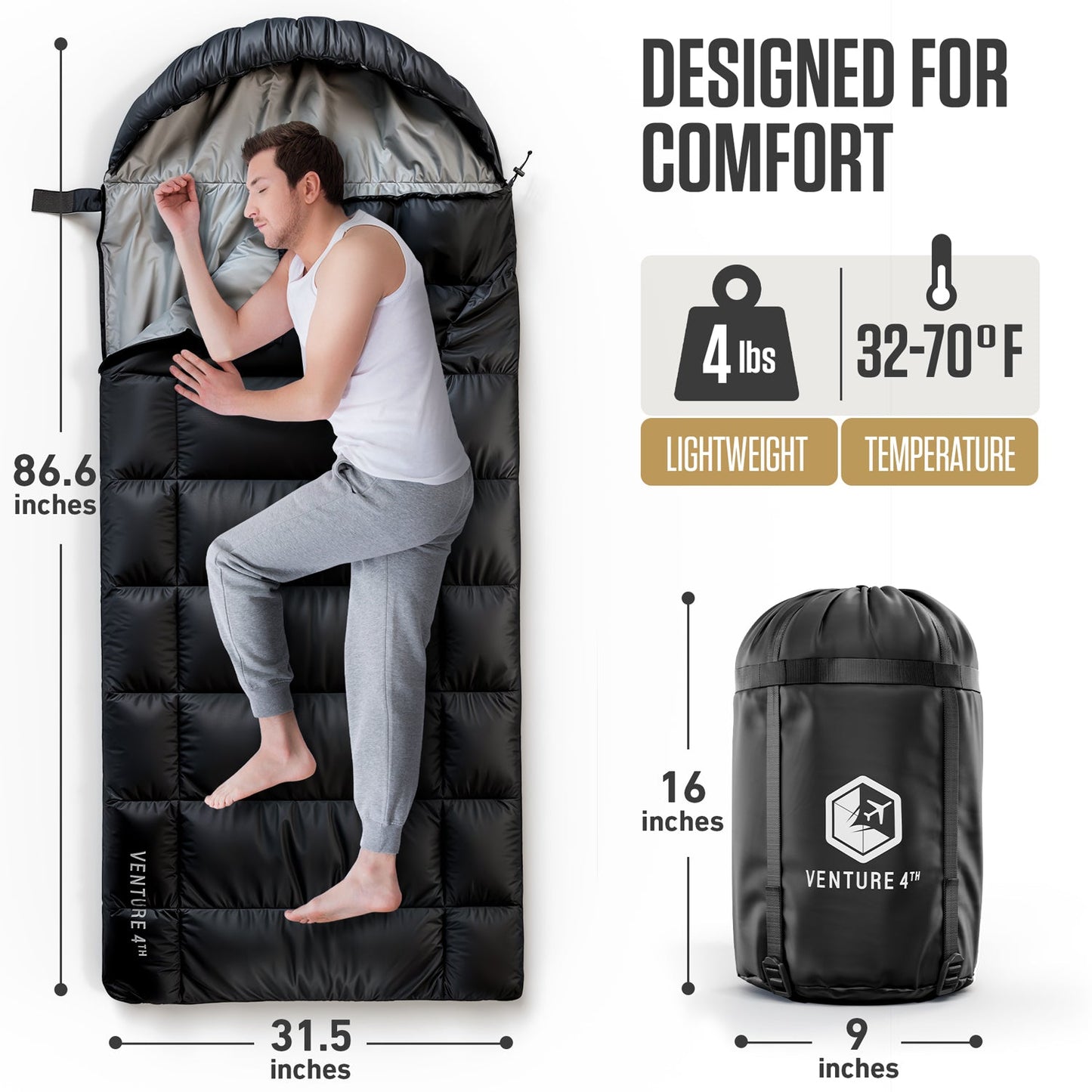 Sleeping Bag for Big and Tall Campers