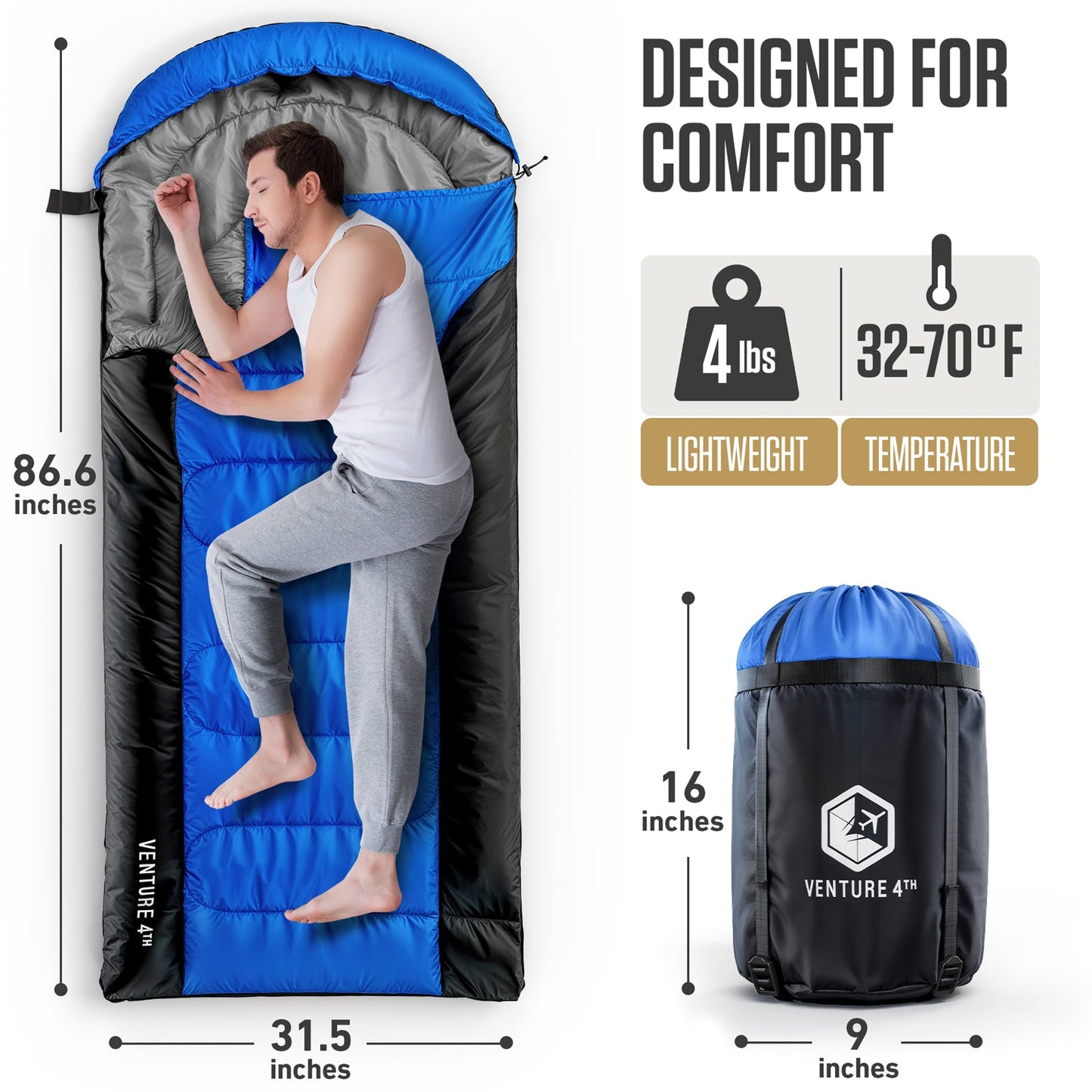Sleeping Bag for Big and Tall Campers
