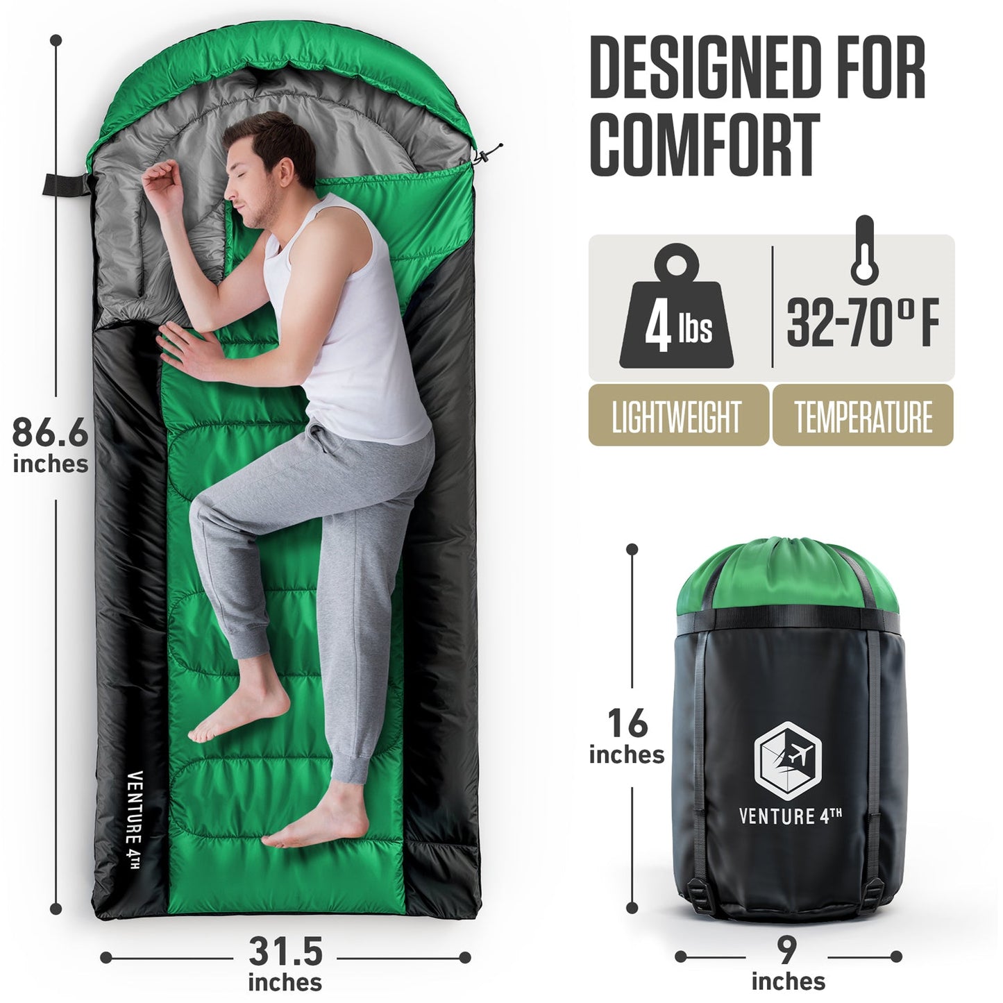 Sleeping Bag for Big and Tall Campers