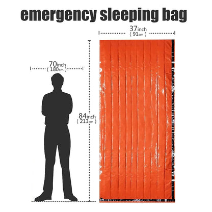 Emergency Survival Sleeping Bag – Portable Waterproof Thermal Bivy Sack for Camping & Rescue