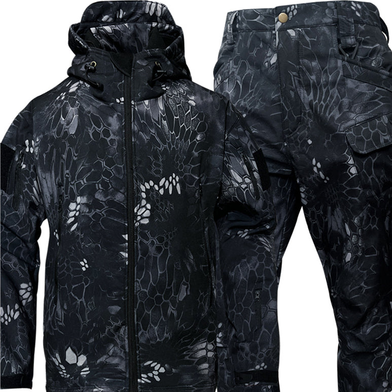 Shark Skin Soft Shell Jacket Suit Men's Mountaineering Clothing