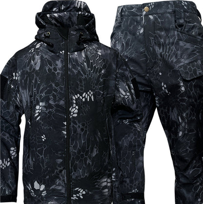 Shark Skin Soft Shell Jacket Suit Men's Mountaineering Clothing