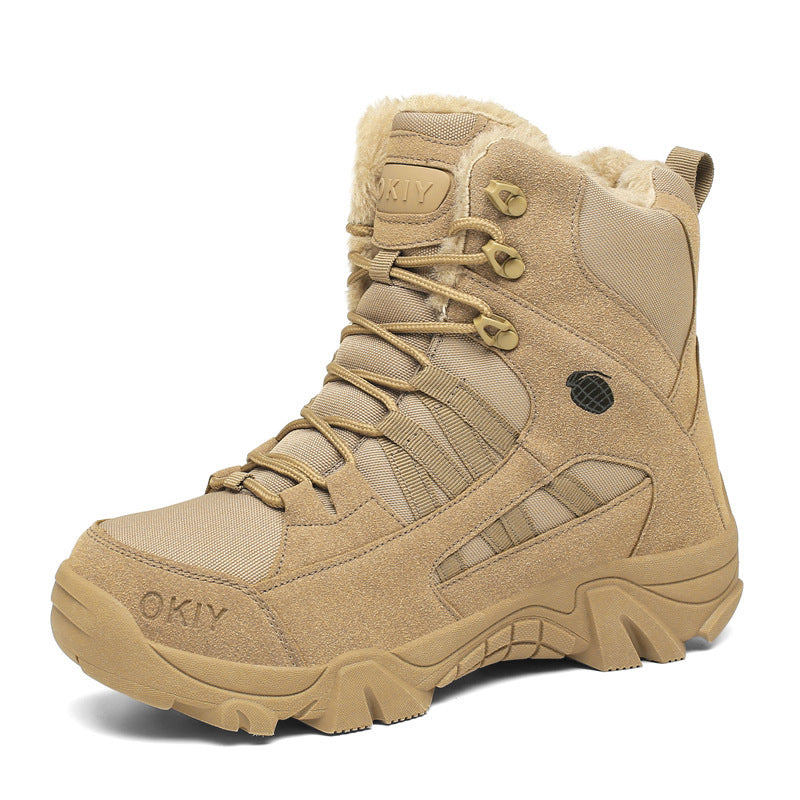 Men's Winter Camping Fleece-lined Warm Snow Outdoor Climbing Boots