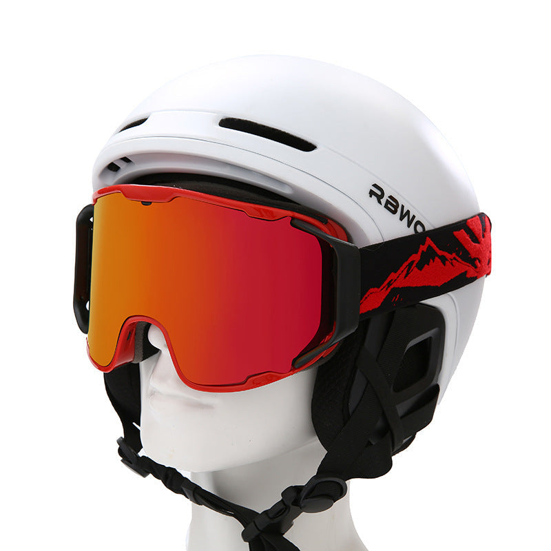 Double-layer Anti-fog Full Real Film Ski Goggles