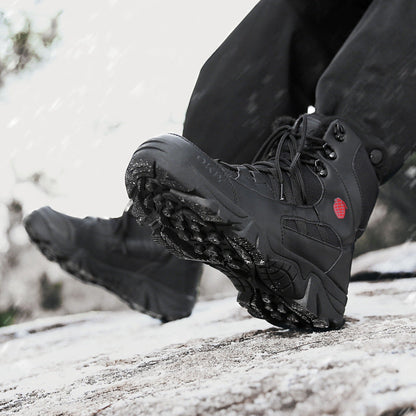 Men's Winter Camping Fleece-lined Warm Snow Outdoor Climbing Boots