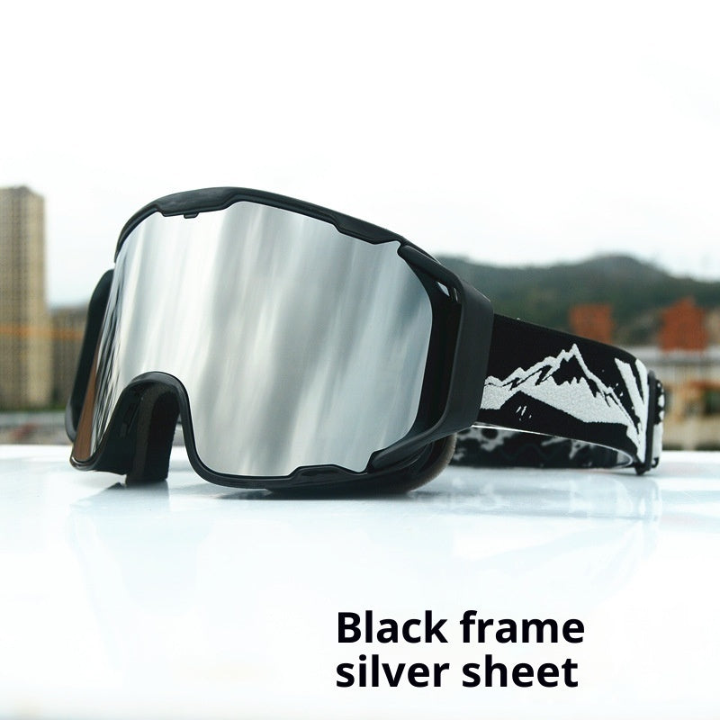 Double-layer Anti-fog Full Real Film Ski Goggles