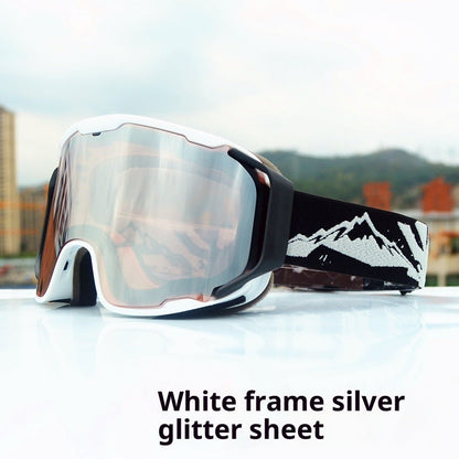 Double-layer Anti-fog Full Real Film Ski Goggles