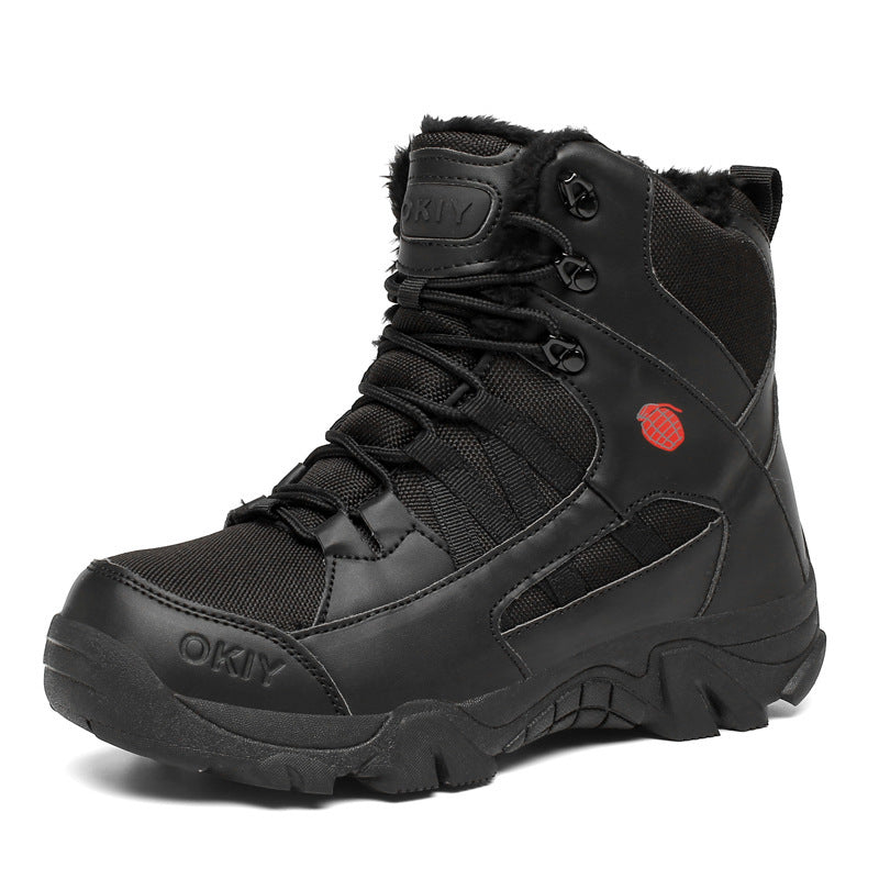Men's Winter Camping Fleece-lined Warm Snow Outdoor Climbing Boots