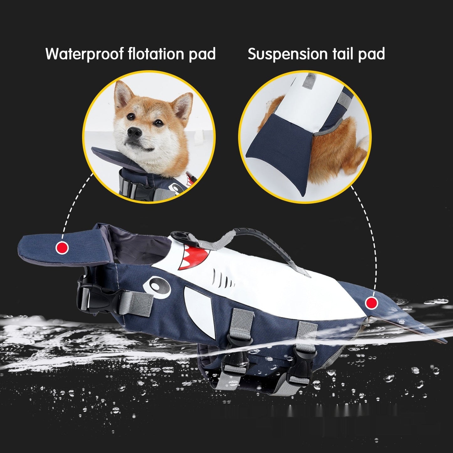 Dog Life Jacket Swimming Vest