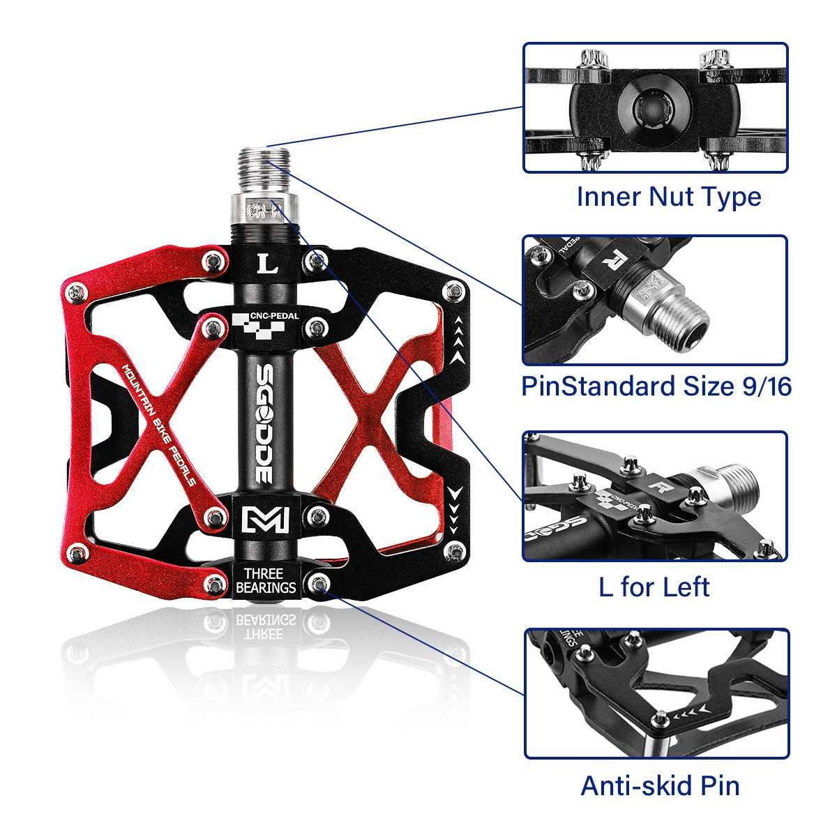 Mountain Bike 1 Pair Pedals Anti-Slip Pedal