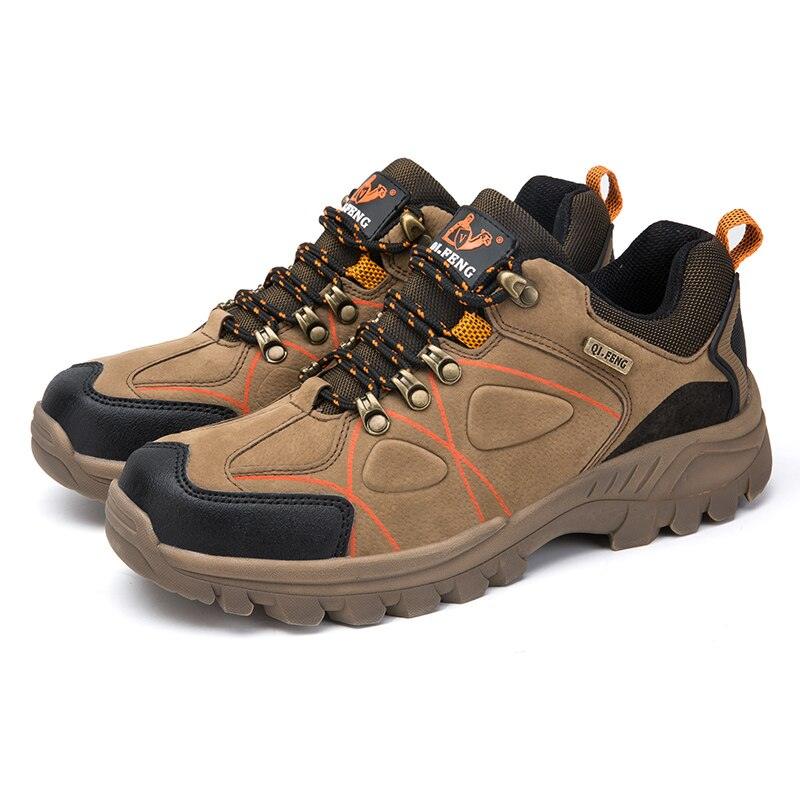 Mountain Hiking Climbing Shoes Leather Waterproof Lightweight Outdoor