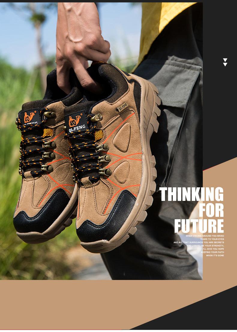 Mountain Hiking Climbing Shoes Leather Waterproof Lightweight Outdoor