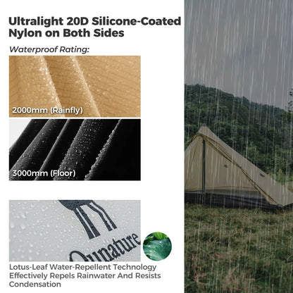 Ultralight 1-Person Poleless Tent Rainproof Easy Setup