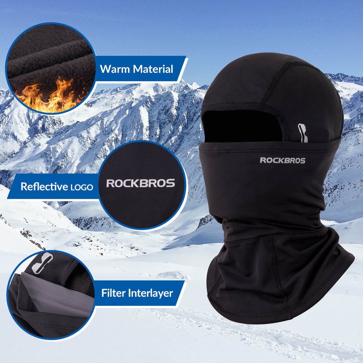 Thermal Ski Balaclava with Glasses Hole
