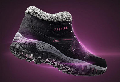 Winter Boots with Fur Warm Leather Snow Boots