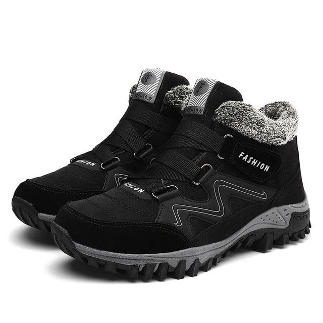 Winter Boots with Fur Warm Leather Snow Boots