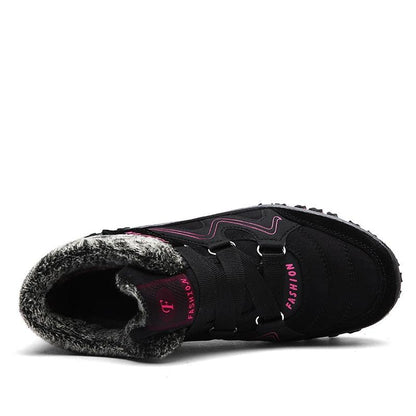 Winter Boots with Fur Warm Leather Snow Boots
