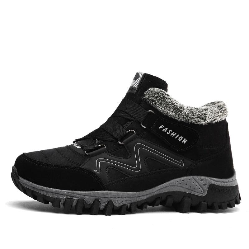 Winter Boots with Fur Warm Leather Snow Boots