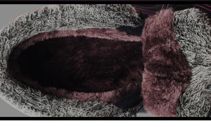 Winter Boots with Fur Warm Leather Snow Boots