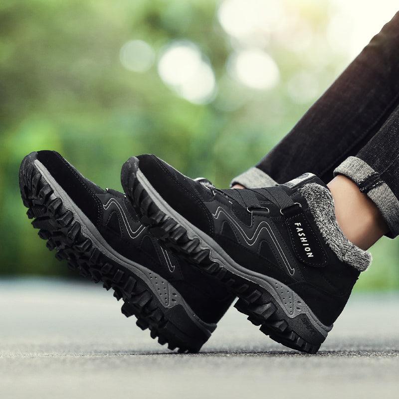 Winter Boots with Fur Warm Leather Snow Boots