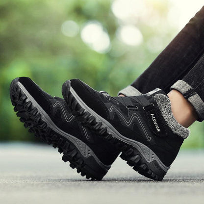 Winter Boots with Fur Warm Leather Snow Boots