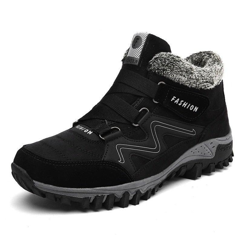 Winter Boots with Fur Warm Leather Snow Boots